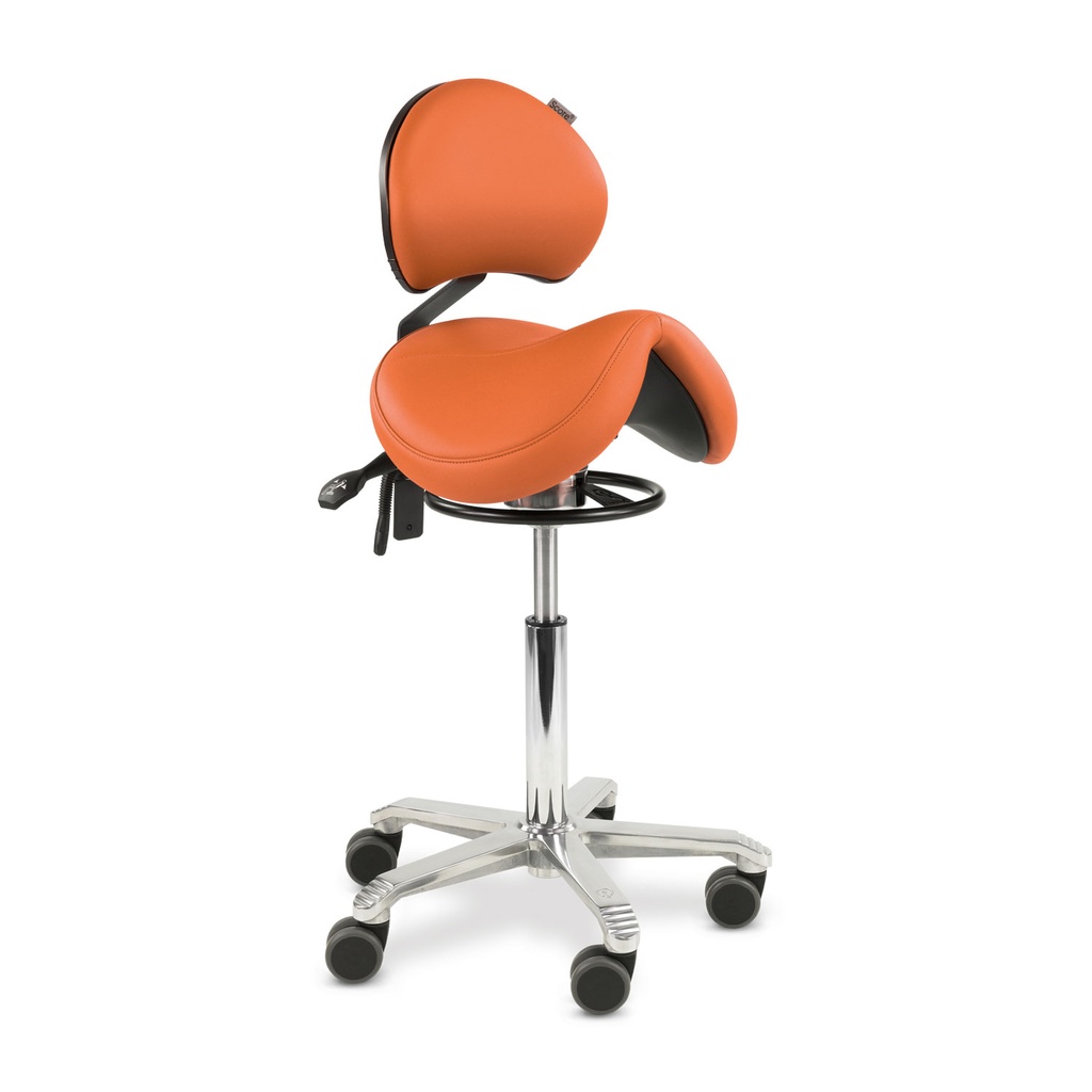 Orange med balancering og lændestøtte